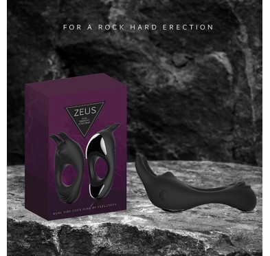 FeelzToys - Zeus Dual Vibe Cockring Zwart